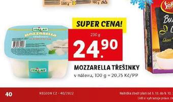 Lidl Mozzarella třešinky nabídka