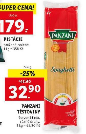 Lidl Panzani těstoviny nabídka