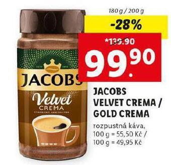 Lidl Jacobs velvet / gold crema nabídka