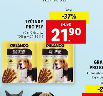 Lidl Orlando tyčinky pro psy nabídka