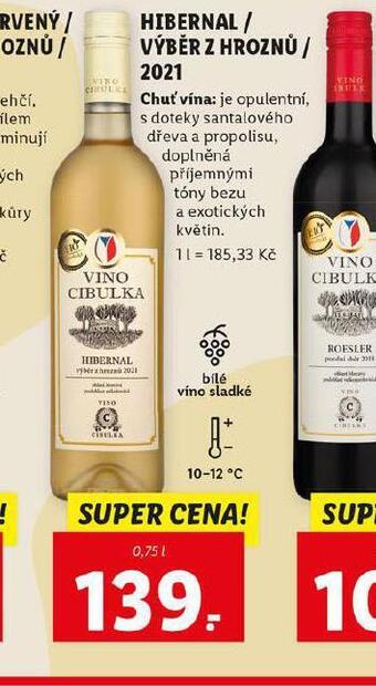 Lidl Hibernal / výběr z hroznů / 2021 nabídka