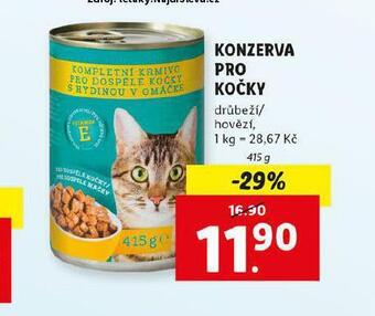 Lidl Konzervy pro kočky nabídka