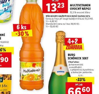 Lidl Multivitamin ovocný nápoj nabídka
