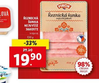Lidl Řeznická šunka nejvyšší jakosti nabídka
