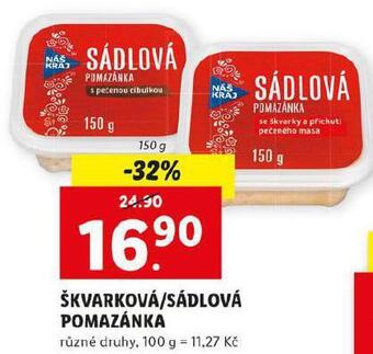 Lidl Škvarková / sádlová pomazánka nabídka
