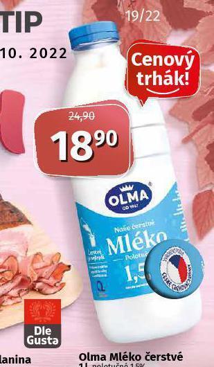 Coop Olma mléko čerstvé nabídka