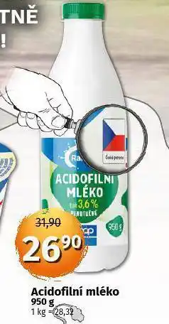Coop Acidofilné mléko nabídka