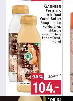 Rossmann Garnier fructis hair food cocoa butter šampon, kondicioner nabídka