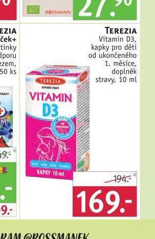 Rossmann Terezia vitamin d3 kapky nabídka
