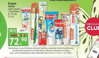 Rossmann Elmex junior zubní pasta nabídka