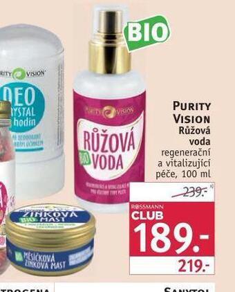 Rossmann Purity vision růžová voda nabídka