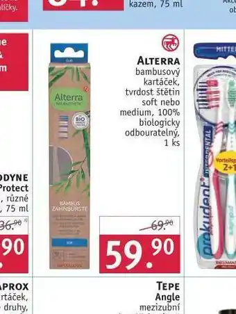 Rossmann Alterra bambusový kartáček nabídka