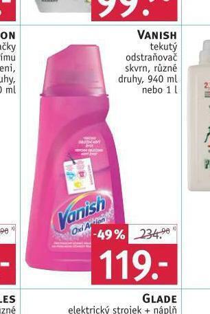 Rossmann Vanish tekutý odstraňovač skvrn nabídka