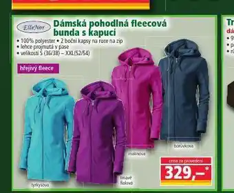 Norma Dámská pohodlná fleecová bunda s kapucí nabídka