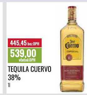 Ratio Tequila cuervo 38%, 1 l nabídka