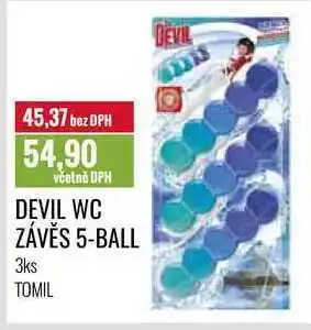 Devil wc závěs 5-ball, 3 ks