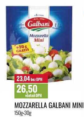 Ratio Mozzarella galbani mini 150g+30g nabídka