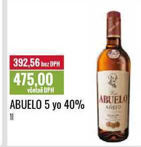 Ratio Abuelo 5 yo 40%, 1 l nabídka