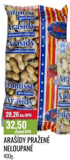 Ratio Arašídy pražené neloupané 400g nabídka