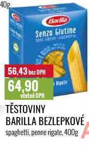 Ratio Těstoviny barilla bezlepkové 400 g nabídka
