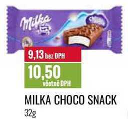 Ratio Milka choco snack 32g nabídka