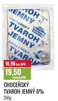 Ratio Choceňský tvaroh jemný 6% 250g nabídka