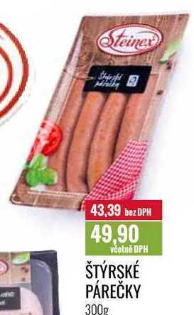 Ratio Štýrské párečky 300g nabídka