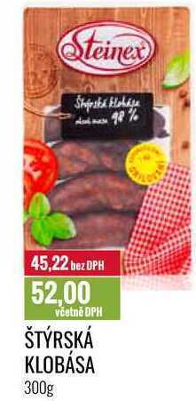 Ratio Štýrská klobása 300g nabídka