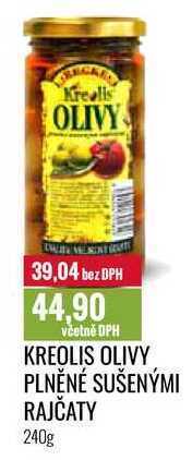 Ratio Kreolis olivy plněné sušenými rajčaty 240g nabídka