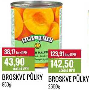Ratio Broskve půlky 850 g nabídka