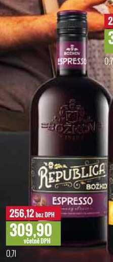 Ratio Božkov republica espresso 0,7 l nabídka