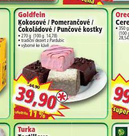 Norma Goldfein kokosové / pomerančové / čokoládové / punčové kostky nabídka