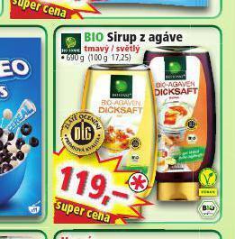 Norma Bio sirup z agáve nabídka