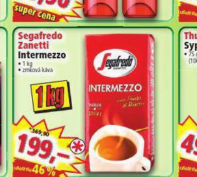 Norma Segafredo zanetti intermezzo zrnková káva nabídka