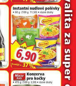 Norma Instantní nudlová polévka nabídka