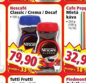 Norma Nescafé classic / crema / decaf nabídka