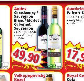 Norma Andes chardonnay nabídka