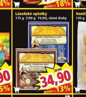 Norma Lázeňské oplatky nabídka