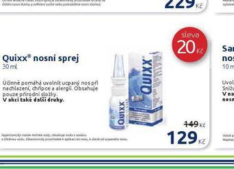 Benu Quixx nosní sprej nabídka