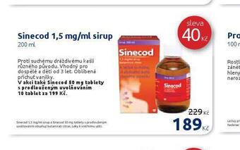 Benu Sinecod sirup nabídka