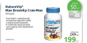 Benu Naturevia max brusinky cran-max nabídka