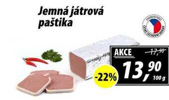 ZEMAN Jemná játrová paštika, 100 g nabídka