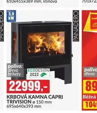 Baumax Krbová kamna capri trivision nabídka