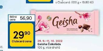 Tesco Geisha čokoláda nabídka