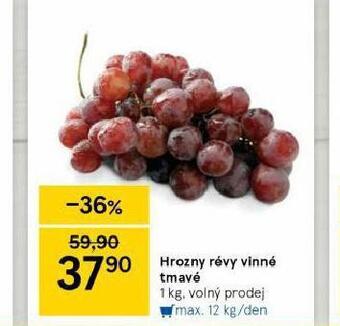 Tesco Hrozny révy vinné tmavé nabídka