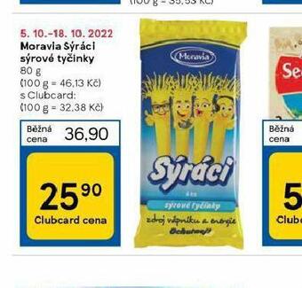 Tesco Moravia sýráci sýrové tyčinky nabídka