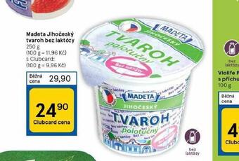 Tesco Madeta jihočeský tvaroh bez laktózy nabídka