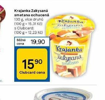 Tesco Krajanka zakysaná smetana ochucená nabídka