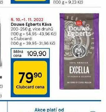 Tesco Douwe egberts káva nabídka