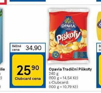Tesco Opavia tradiční piškoty nabídka